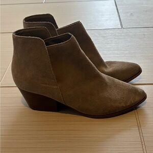 Dolce Vita Suede Tan Ankle Booties